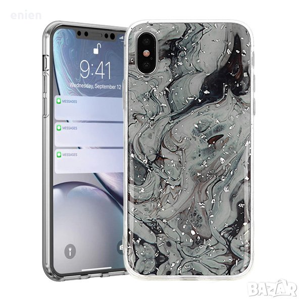 Уникален кейс с принт на мраморен камък Vennus Stone за iPhone 11, снимка 1