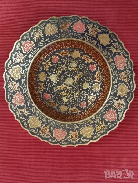 Стара индийска,месингова,фруктиера, бомбониера. , снимка 1