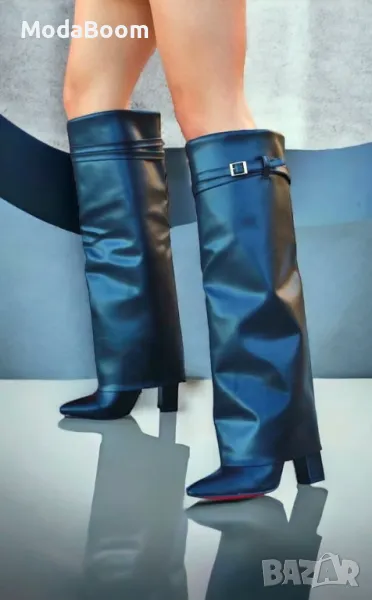 Ботуши на ток - Кожа, снимка 1