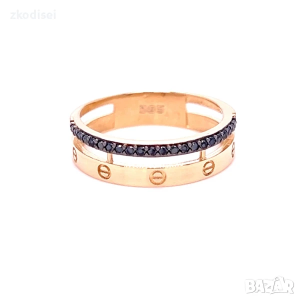 Златен дамски пръстен Cartier 2,22гр. размер:53 14кр. проба:585 модел:32181-2, снимка 1