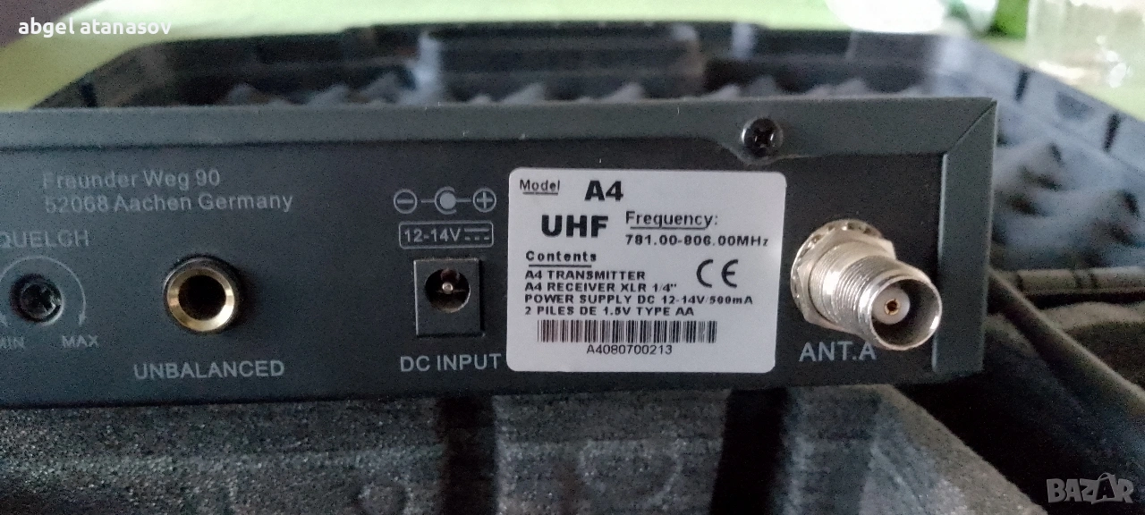 Продавам безжичен микрофон HED,модел А4, снимка 1