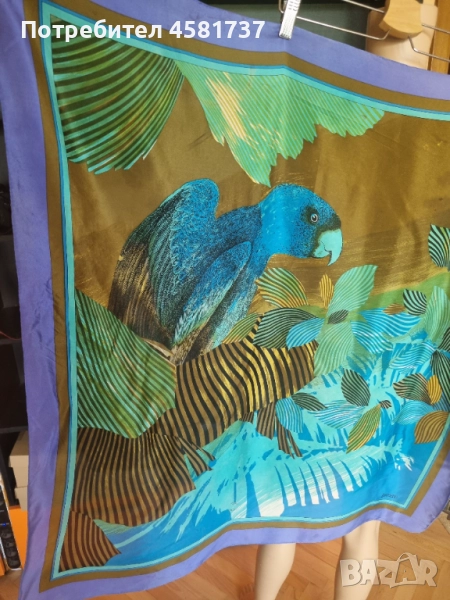 Красив шал с екзотичен десен папагал Loredano, снимка 1