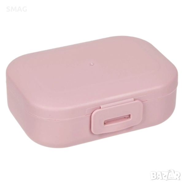 Пластмасова сапунерка за пътуване Powder Pink 11.5x8 см_1170181, снимка 1