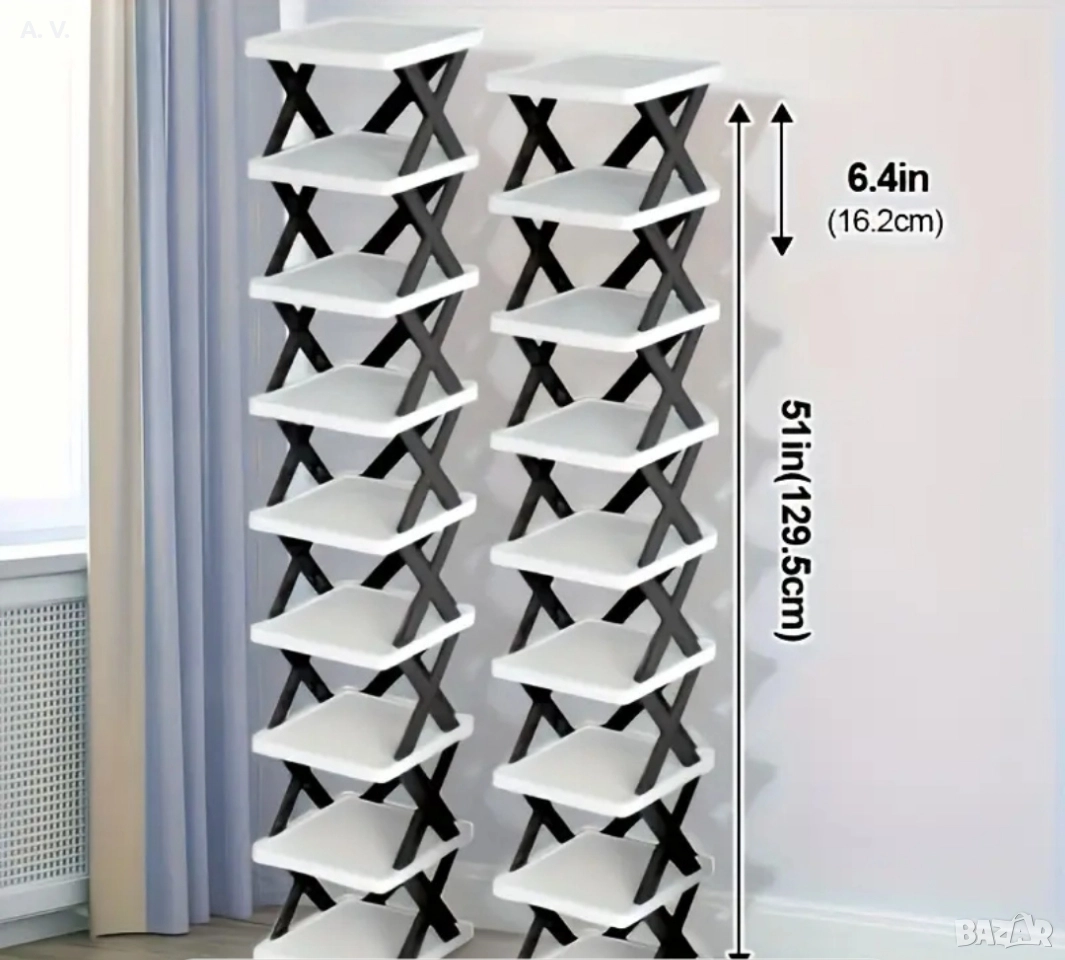 Ъглова етажерка за обувки , снимка 1