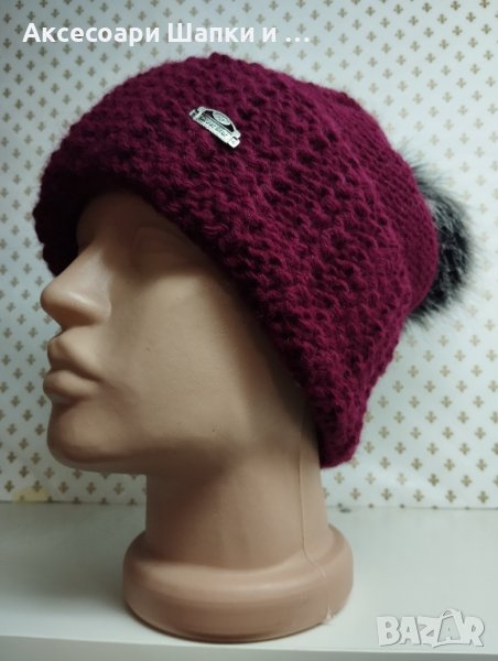 Дамска плетена шапка - мпш33, снимка 1