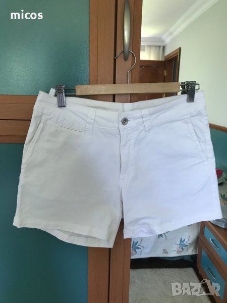 Къси бели еластични панталони, снимка 1