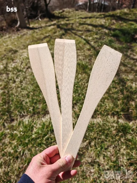 Дървени букови шпатули за готвене. , снимка 1