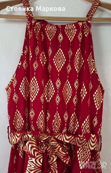 Разкошна рокля в тъмночервено, снимка 1