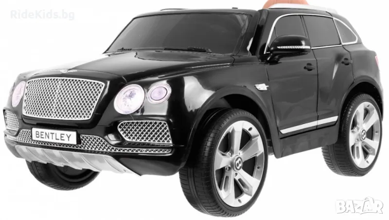 Bentley Bentayga 12V – Детски акумулаторен джип, Черен, EVA гуми, снимка 1