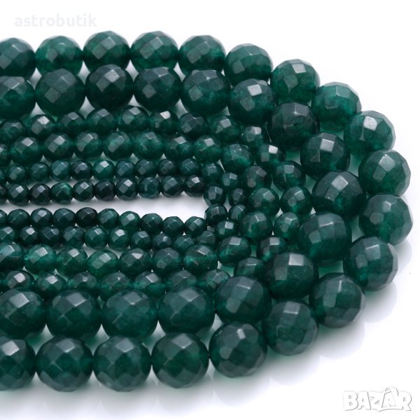 Мъниста фасетиран смарагд 6мм., снимка 1
