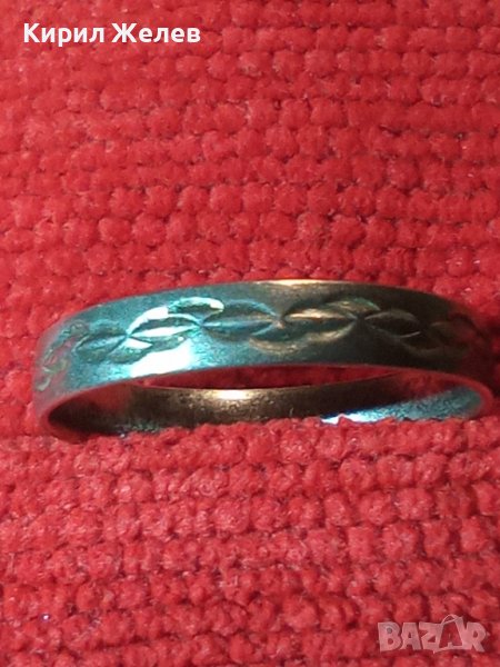 Стар РЪЧНО ОРНАМЕНТИРАН СРЕБЪРЕН ПРЪСТЕН Тип ХАЛКА ОКСИДИРАНО СРЕБРО ВИСОКА ПРОБА 40096, снимка 1