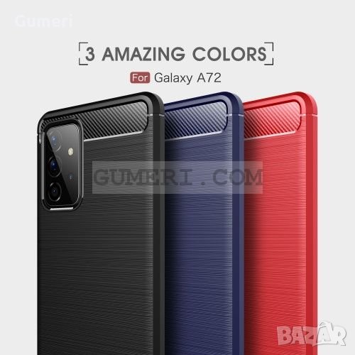 Samsung Galaxy A72 (5G) Карбонов Удароустойчив Гръб, снимка 1