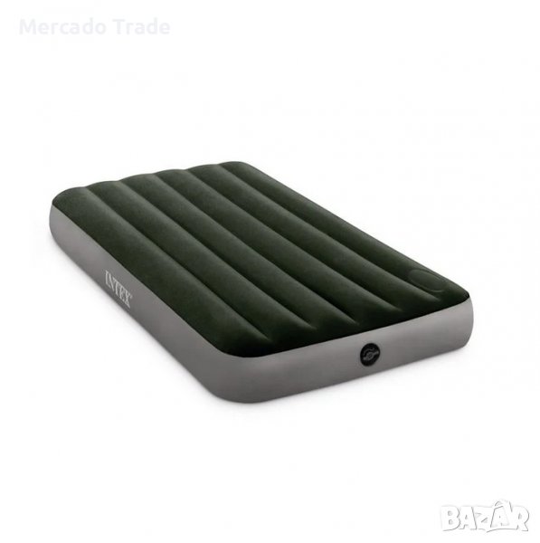 Единичен надуваем матрак с помпа за крака Intex, снимка 1