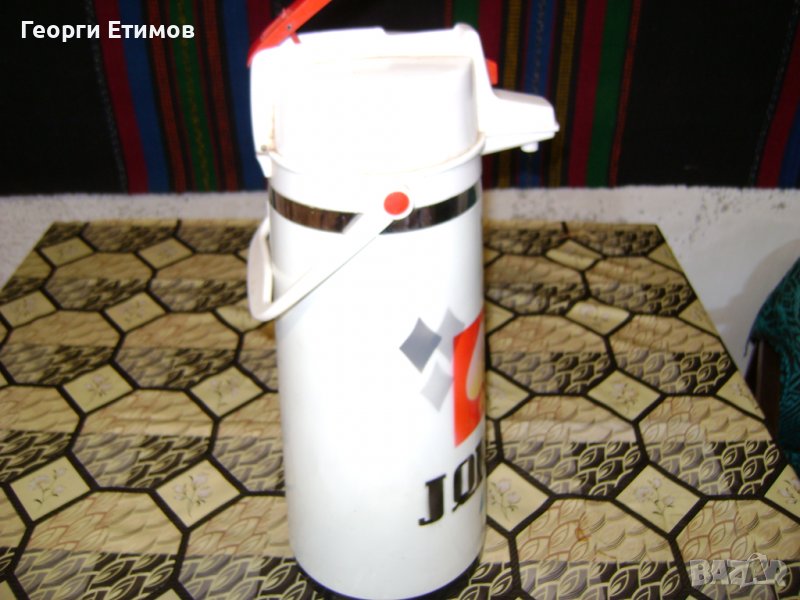 стар термос със помпа, снимка 1