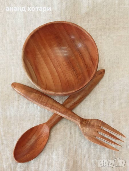 Комплект за храна от дърво Нийм, снимка 1