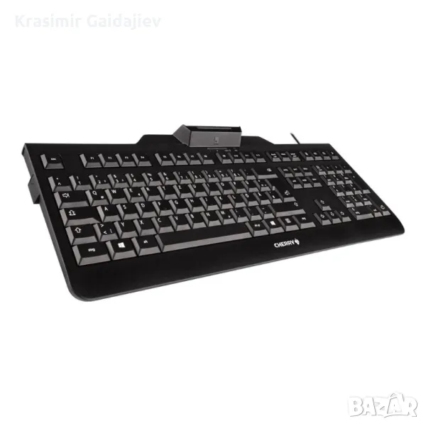 CHERRY KC 1000 SC USB клавиатура Немска, QWERTZ Черен Чип четец на карти, снимка 1