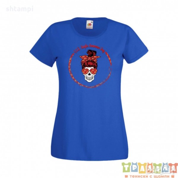 Дамска тениска Свети Валентин Valentines Day Skull Valentine's 6, снимка 1