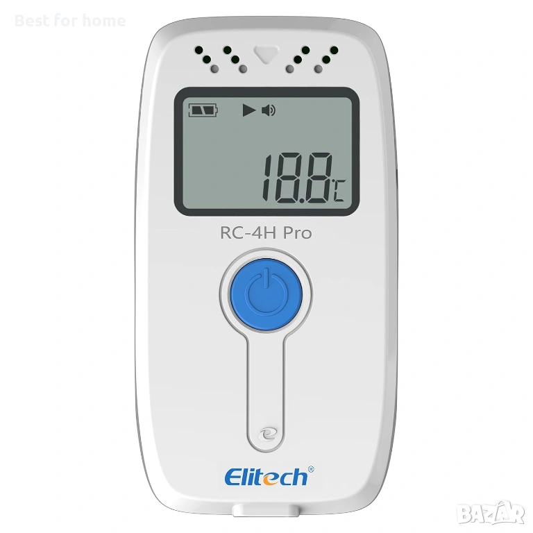 Професионален термограф Elitech RC-4HC – Регистратор на температура и влажност, снимка 1