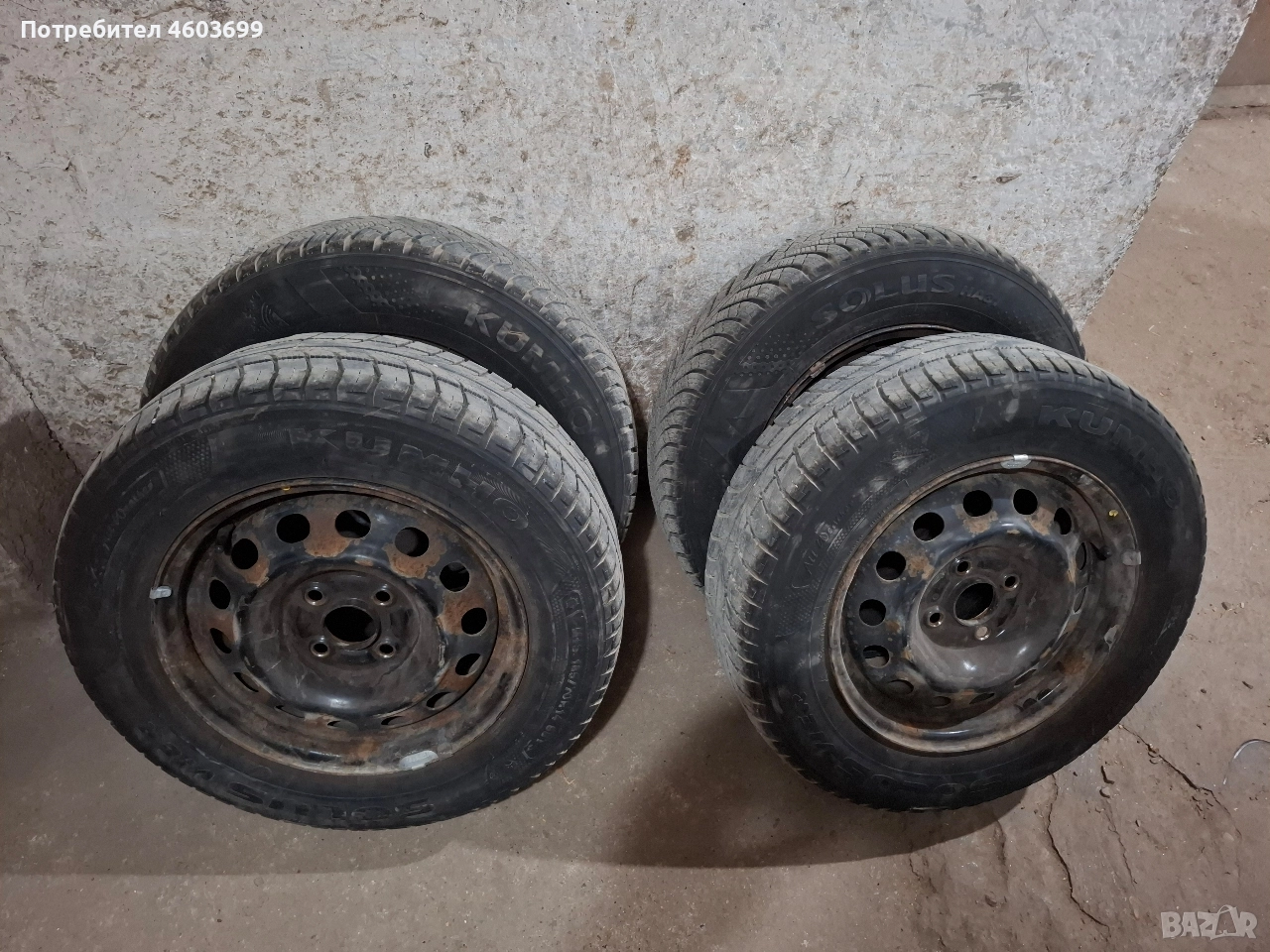 Железни джанти с гуми 14, снимка 1