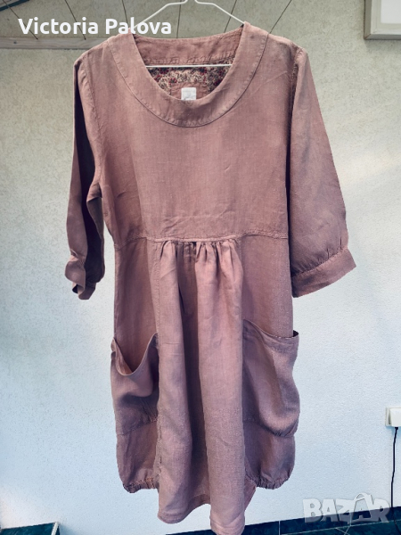 Рокля-туника скъп бранд DEERBERG Германия 100% еко лен, снимка 1