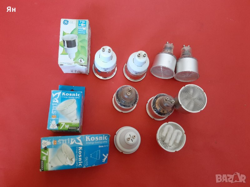  Енергоспесняващи Крушки Лампи,220V, GU10,7W/11W-9бр , снимка 1