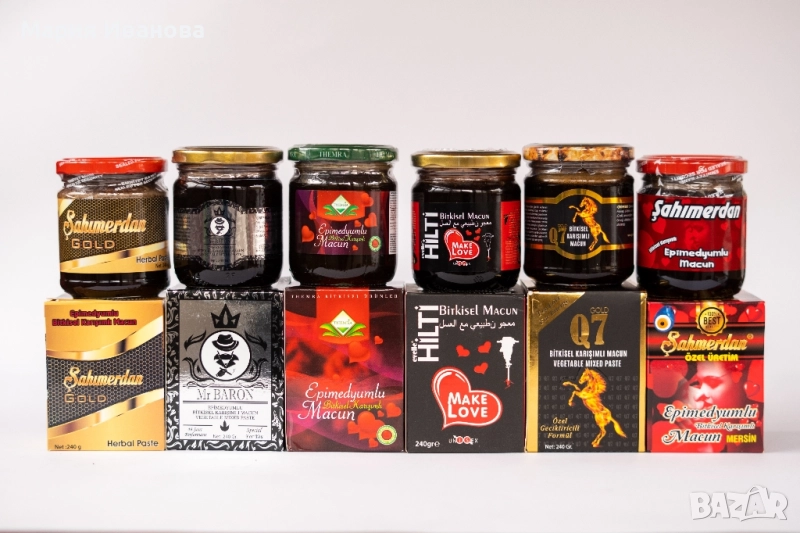 Epimedium macun THEMRA,SAHIMERDAN,Q7,BARON,HILTI/ Епимедиум маджун буркани,сашета,капки,шиладжит, снимка 1