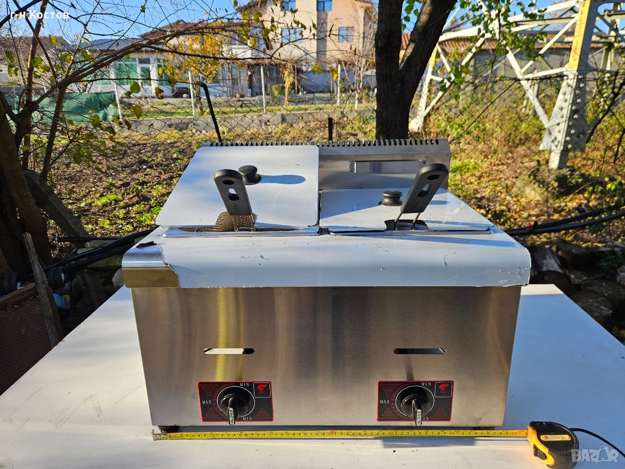 Фритюрник на газ професионален 2х5 литра Цена 450лв., снимка 1