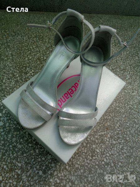Дамски елегантнин обувки Graceland, сребристи, снимка 1