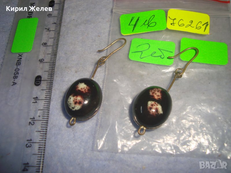 СТАРИ РЕТРО АР НУВО ОБЕЦИ АРТ ЦВЕТНА КЕРАМИКА и БРОНЗ РЪЧНА МАЙСТОРСКА ИЗРАБОТКА 76261, снимка 1