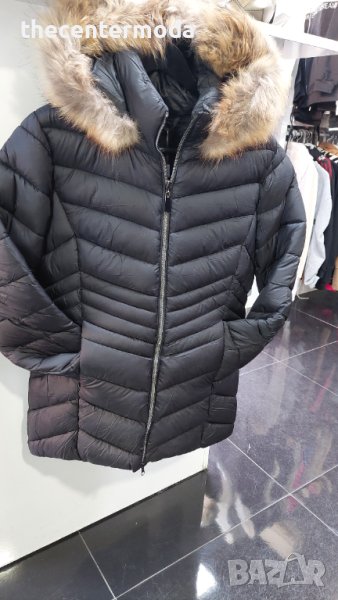 Дамско черно яке големи размери, снимка 1