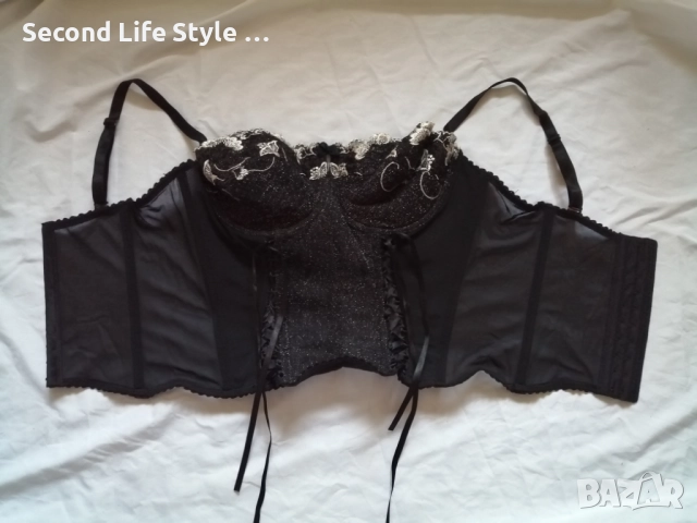 85C блестящ прозрачен корсет бюстие с бродерия цветя Milanni, снимка 2 - Корсети, бюстиета, топове - 52954415