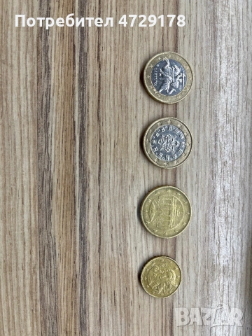 Монети 1 евро 50 цента 10цента 