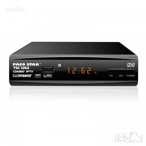 Цифров HD приемник DVB-S2/T2/C PACO STAR TSC1262 с възможност за IPTV, снимка 2 - Приемници и антени - 36782655