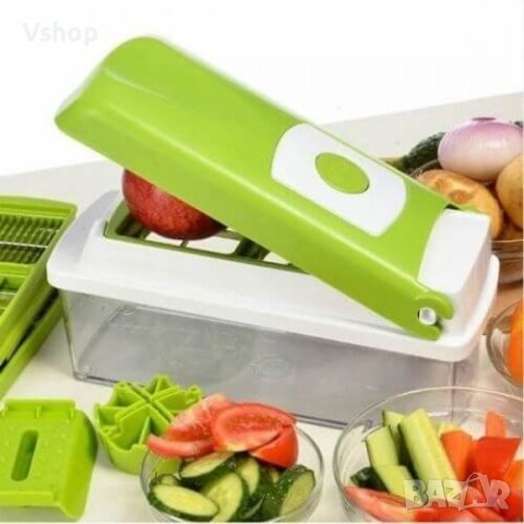 Кухненско Мултифункционално ренде слайсър Genius Nicer Dicer Plus с Аксесоари, снимка 3 - Други - 43341116