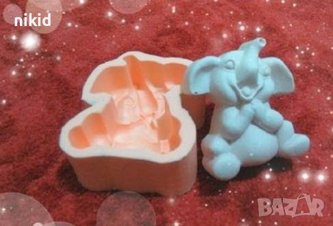 3d слон слонче дълбок силиконов молд форма калъп фондан шоколад гипс, снимка 2 - Форми - 25441980
