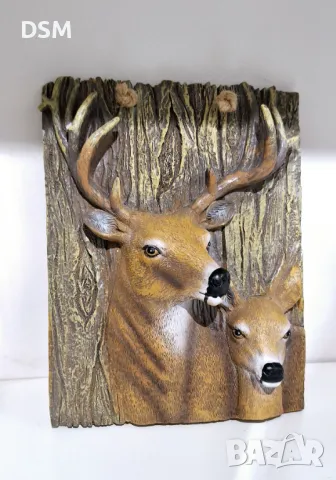  Пано Еленче Декорация Елен Статуетка 18х15см, снимка 4 - Декорация за дома - 47601531