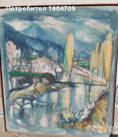 Стара картина Тодор Калпакчиев, снимка 7 - Картини - 52123549