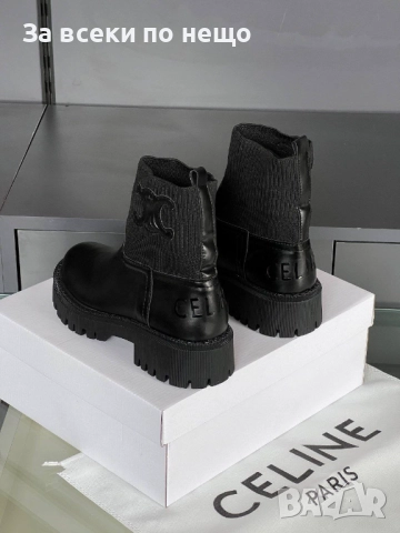 Celine Дамски Черни Зимни Боти Селин Код E1061, снимка 6 - Дамски боти - 52206887