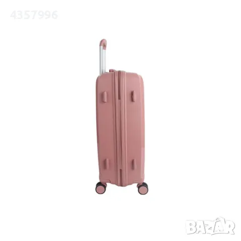 Куфар с колелца, 33л., Розов, снимка 2 - Куфари - 48943936