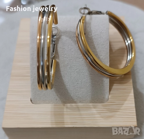 Халки три цвята, снимка 2 - Обеци - 51979835