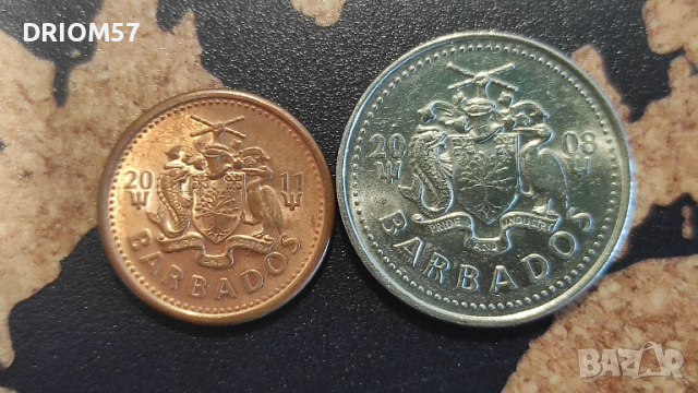 Монети Барбадос(UNC) - 2 бр. [2008-2011], снимка 2 - Нумизматика и бонистика - 50054977