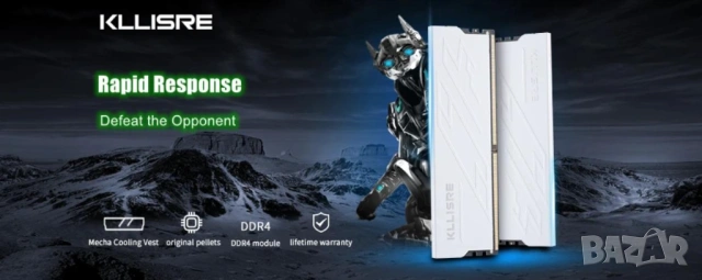 Desktop RAM 16GB DDR4 3200MHz Десктоп Компютърна Памет с Охладител Intel/AMD 288-pins Dual Channel, снимка 2 - RAM памет - 46660620