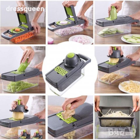 3758 Кухненско ренде за зеленчуци с различни приставки, снимка 6 - Аксесоари за кухня - 38189743