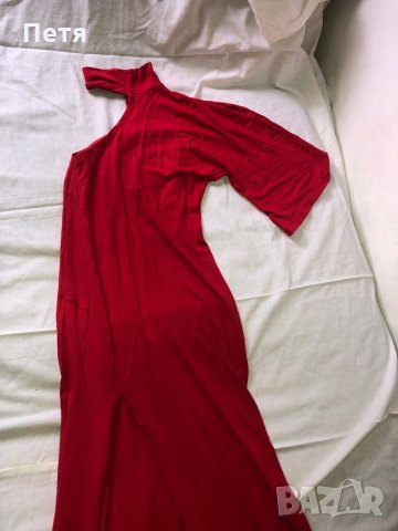 Дамска екстравагантна дълга червена рокля, снимка 2 - Рокли - 28741040