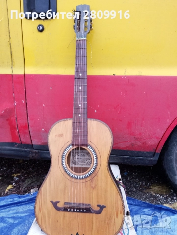 Стара сицилианска китара ермелинда силвестри , снимка 2 - Антикварни и старинни предмети - 52582553