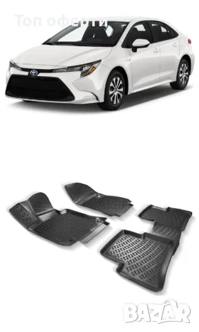 Гумени стелки RizLine съвместими с Toyota Corolla 2018-, снимка 6 - Аксесоари и консумативи - 48547523