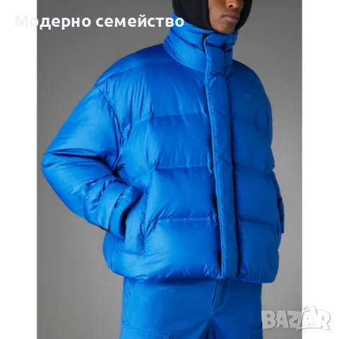 Унисекс зимно яке ADIDAS Blue Version Oversized Down Puffer Jacket Blue, снимка 2 - Якета - 47468496