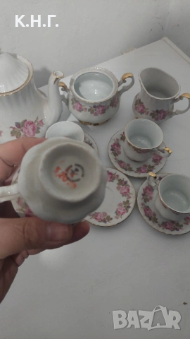 Стар български порцелан за чай, снимка 3 - Сервизи - 53249066
