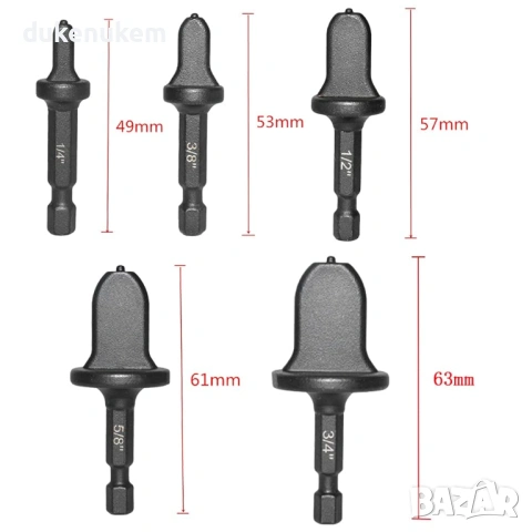 Комплект разширители за медни тръби – 4 броя (1/4"–3/4"), снимка 3 - Други инструменти - 53243124