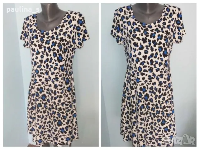 Два броя / Маркова рокля в леопардов принт " и" Stradivarius STR" / унисайз , снимка 2 - Рокли - 30235408